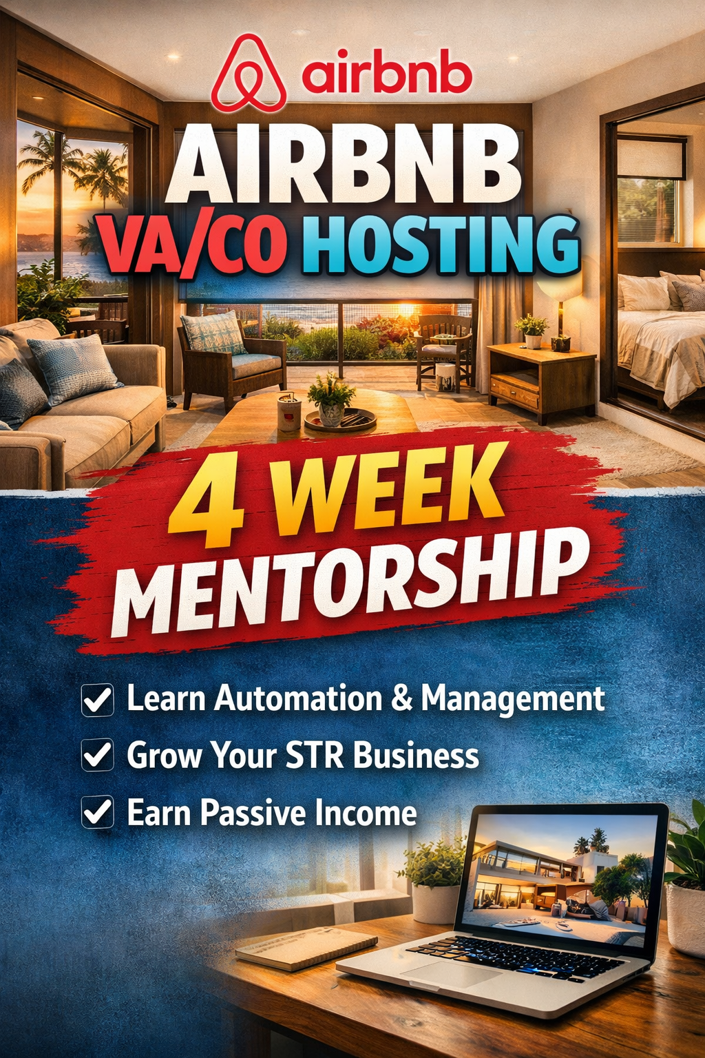 AIRBNB VA / CO HOSTING 4 Week Mentorship